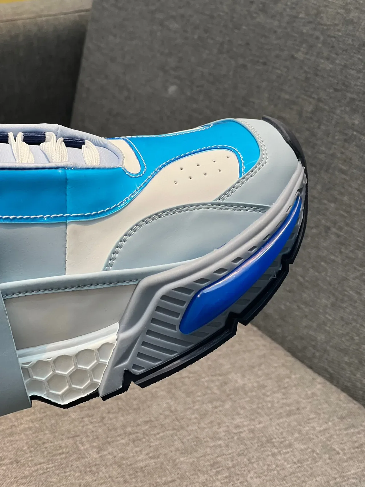 Light Blue and Gray Chunky Sole Lifestyle Sneaker 3