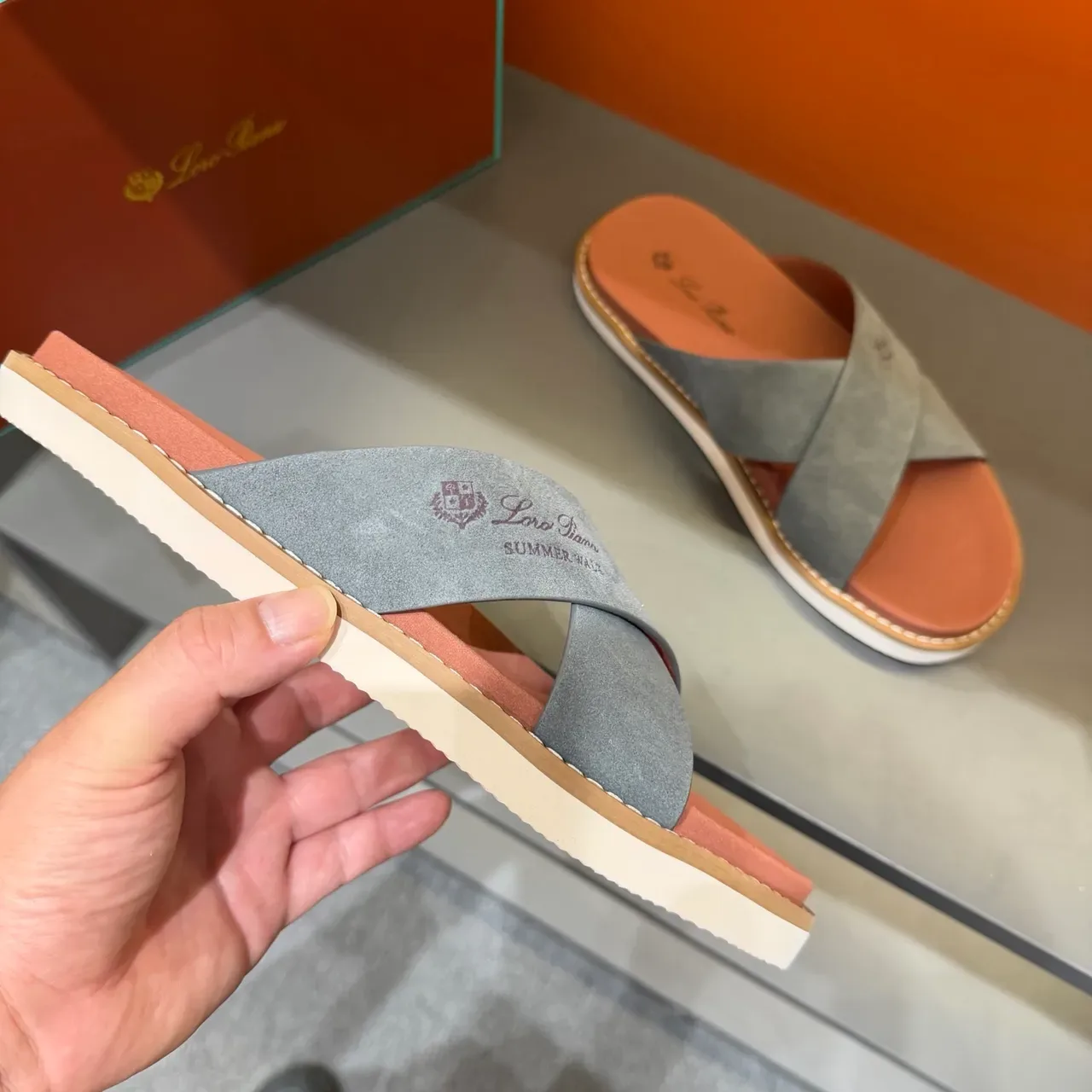 Loro Piana Summer Walk Sandales Casual Bride Croisée 3