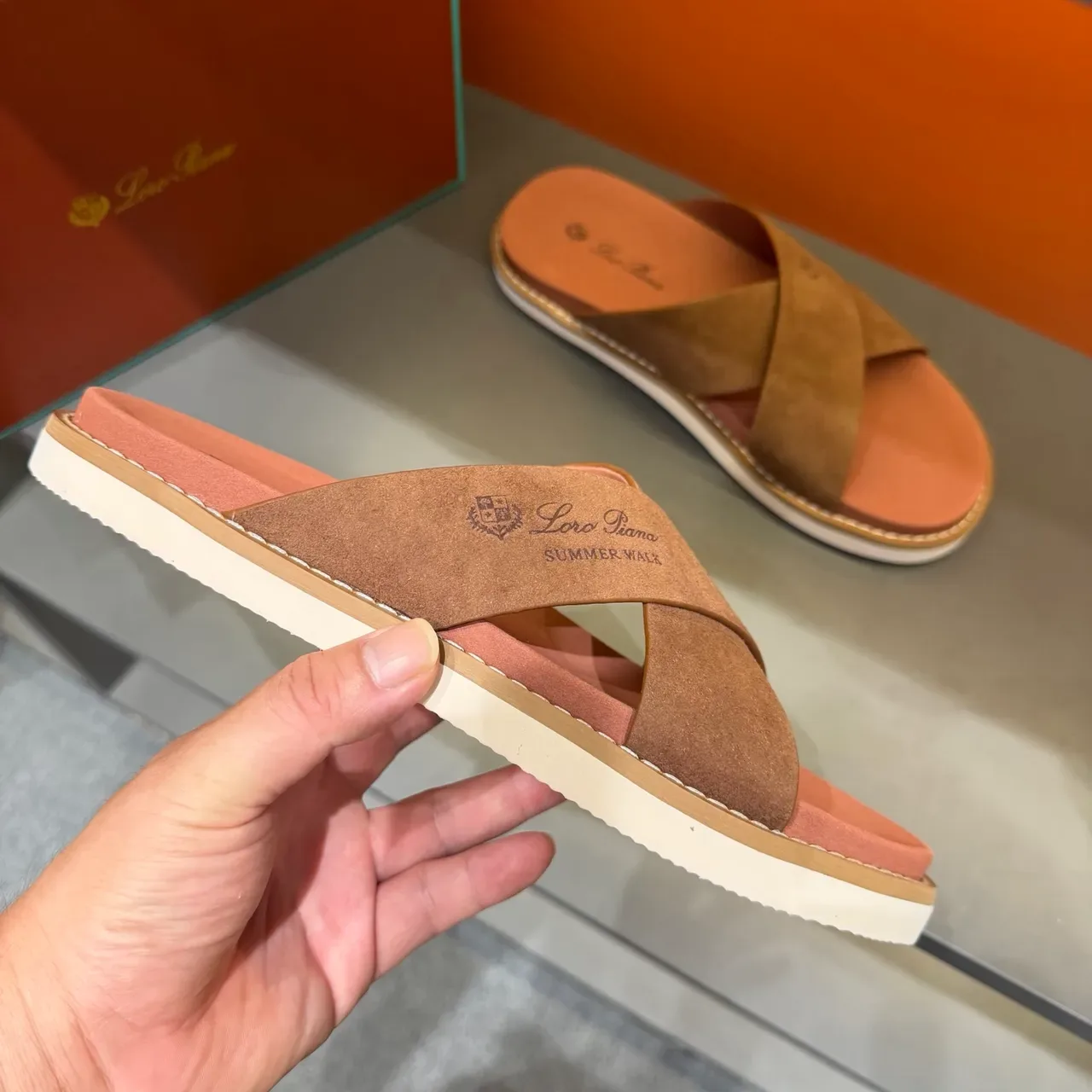 Loro Piana Summer Walk Sandales Casual Bride Croisée 4