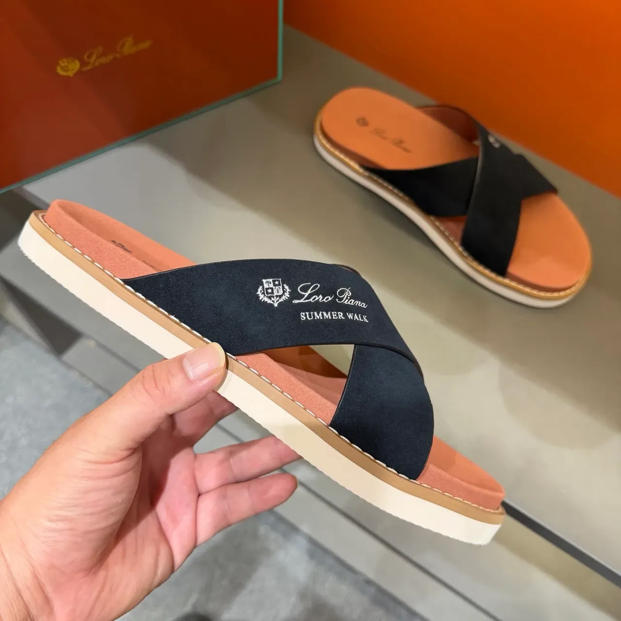 Loro Piana Summer Walk Sandales Casual Bride Croisée 5