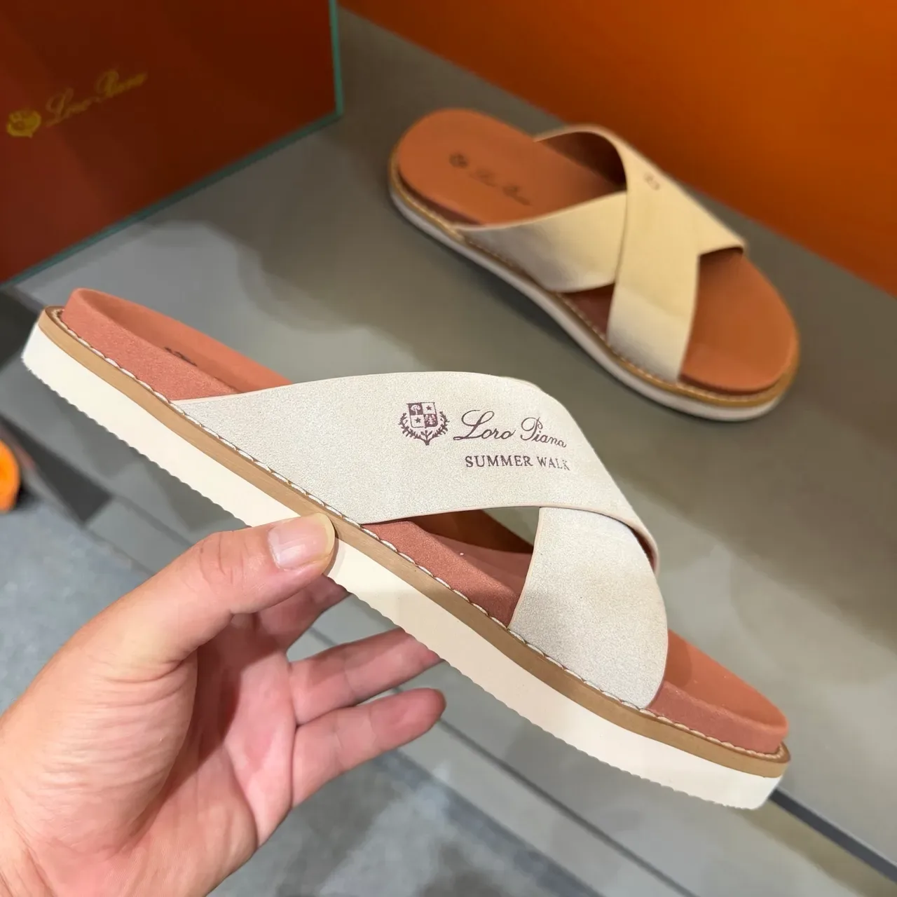 Loro Piana Summer Walk Sandales Casual Bride Croisée 6