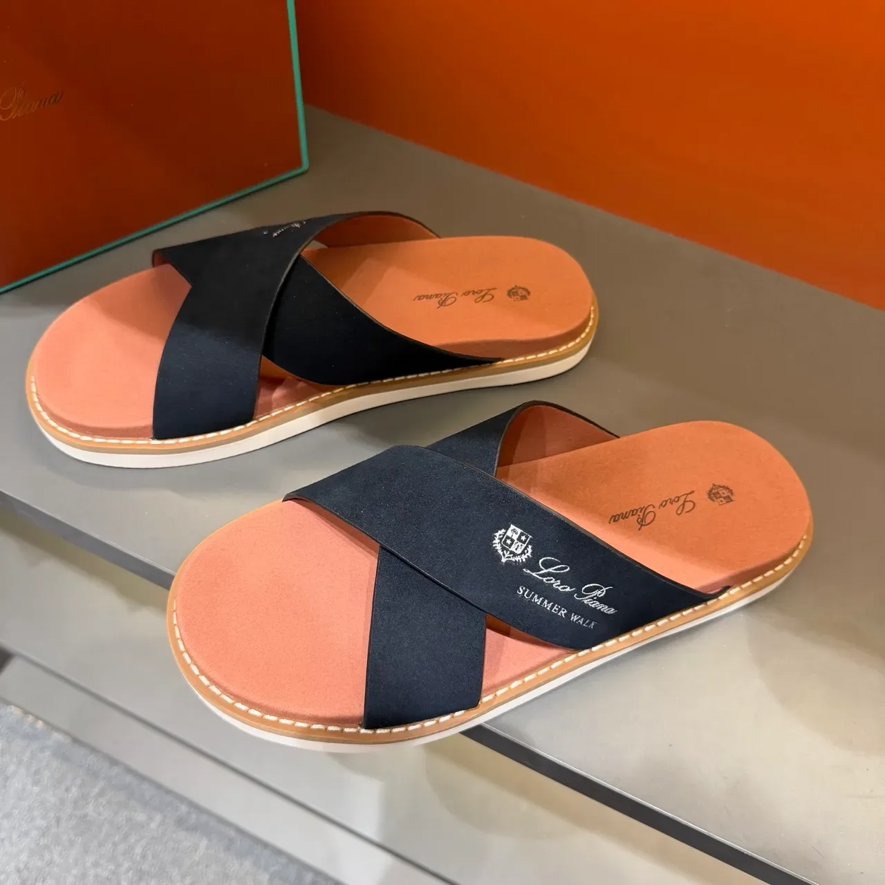 Loro Piana Summer Walk Sandales Casual Bride Croisée 11