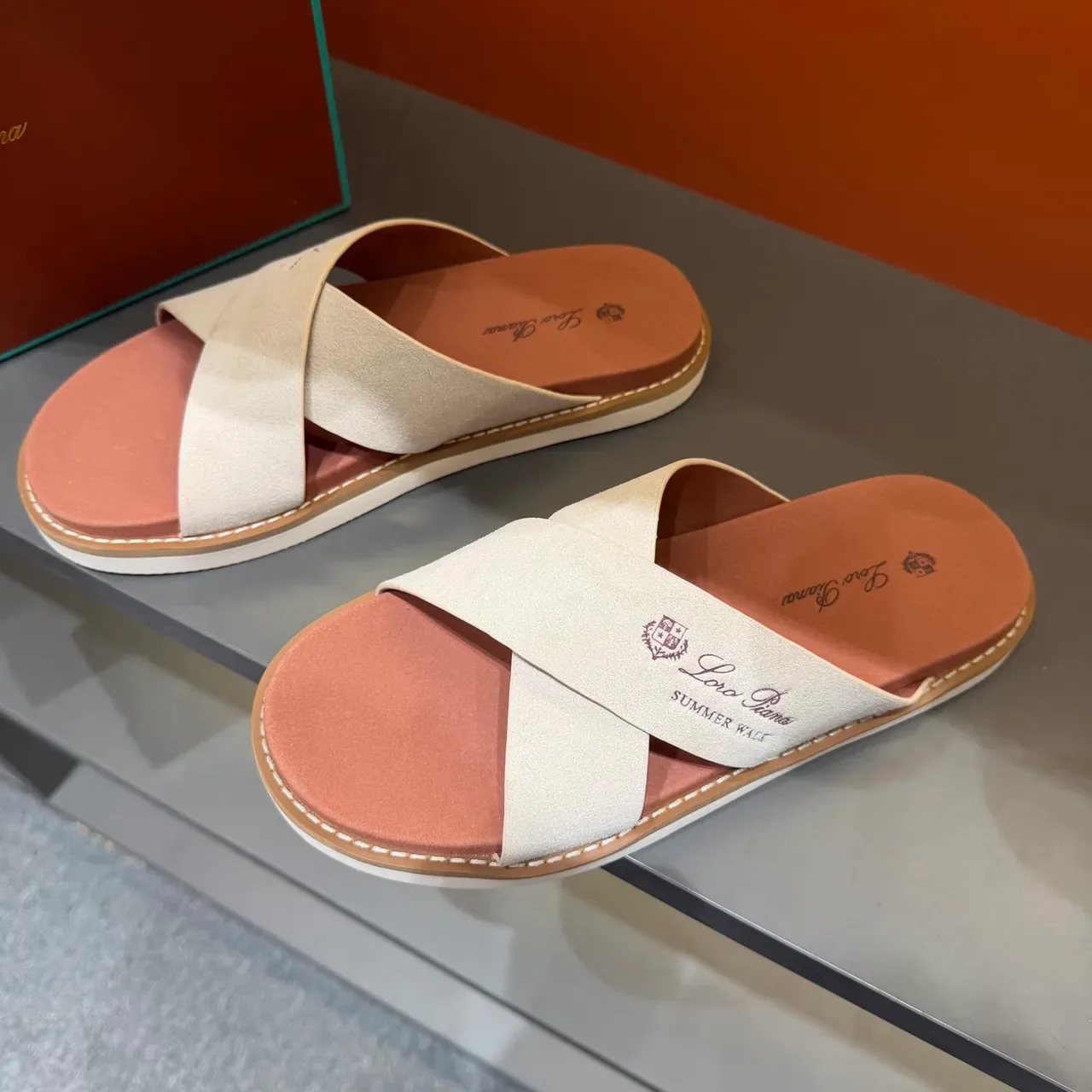 Loro Piana Summer Walk Sandales Casual Bride Croisée 12