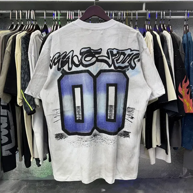 MAJESTIK Graphic Shark Print Oversized T-Shirt 4