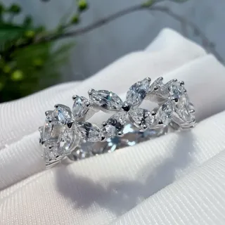 Marquise-Cut Stone Eternity Band Ring