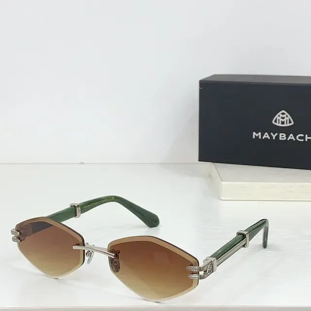 Maybach Rimless Octagonal Gradient Brown Sunglasses 1