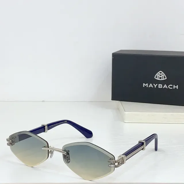 Maybach Rimless Octagonal Gradient Brown Sunglasses 7