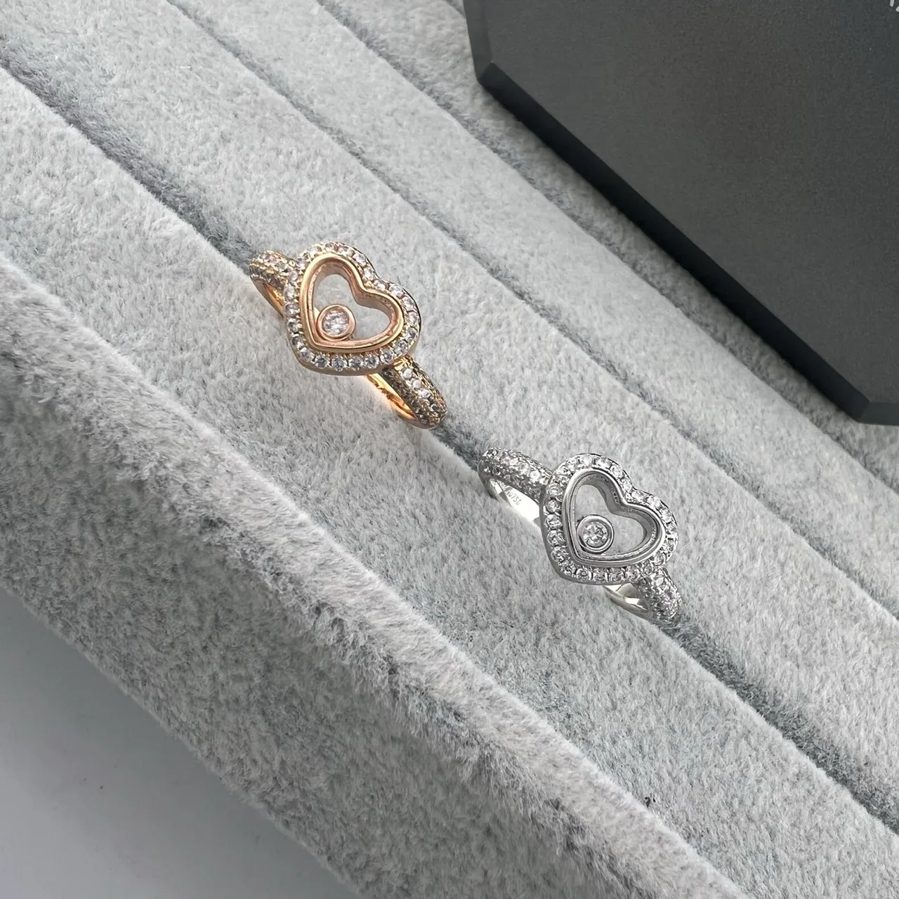Messika Move Heart Pavé Diamond Floating Diamond Ring 5