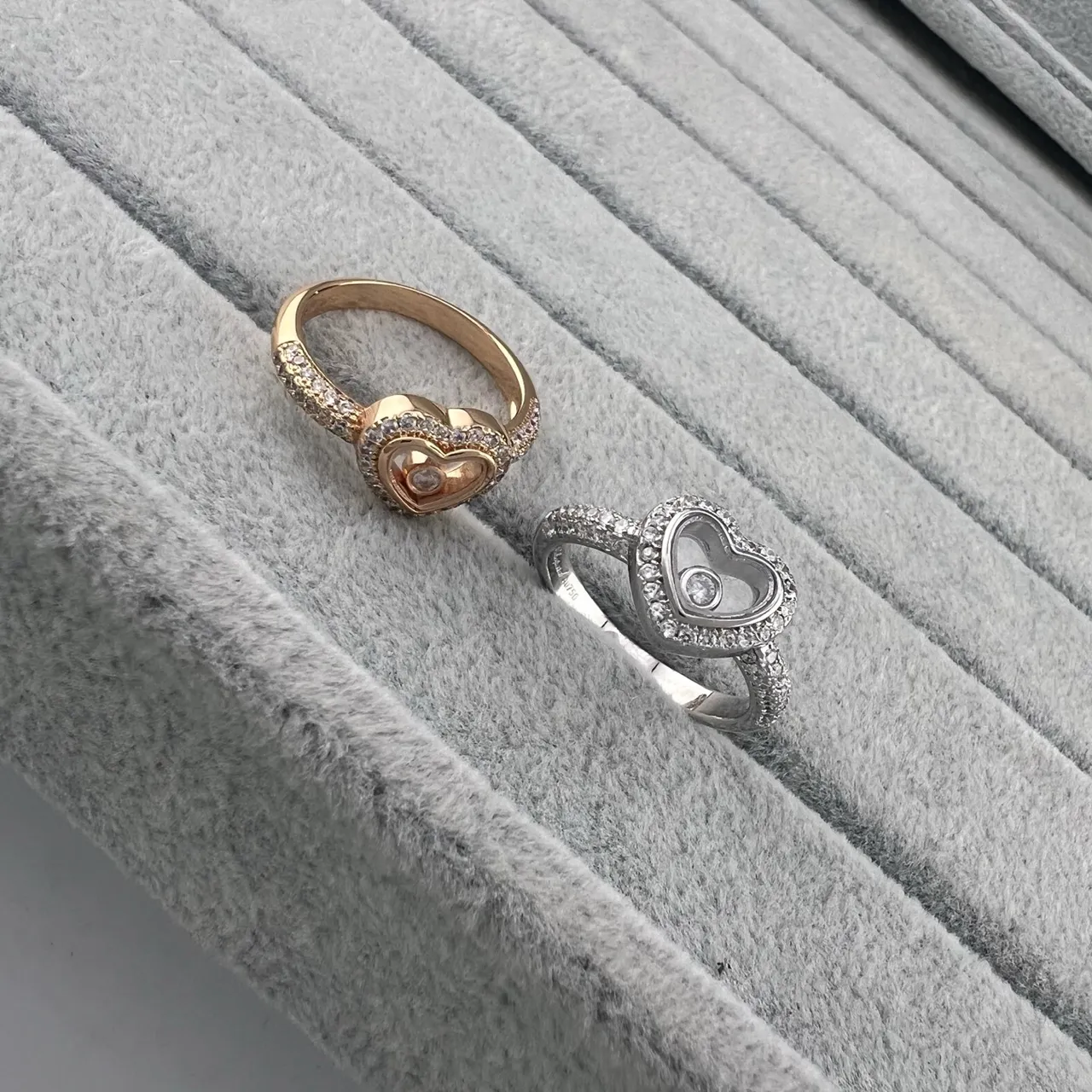 Messika Move Heart Pavé Diamond Floating Diamond Ring 6