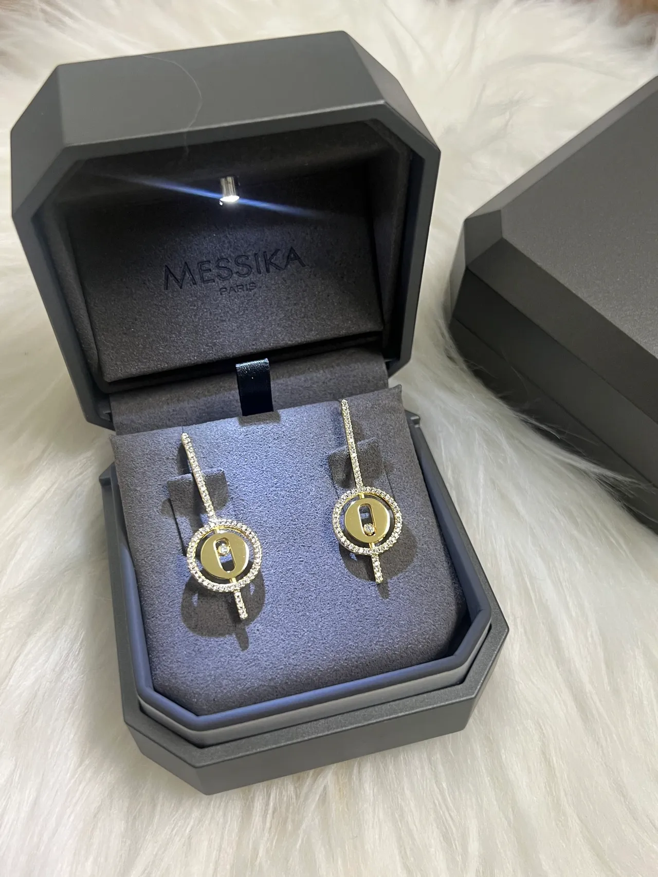 Messika Move Pavé Diamond Circular Drop Earrings 3