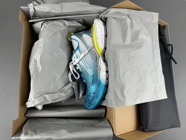 Metallic Blue Silver and Yellow Chunky Sole Lifestyle Sneaker 12