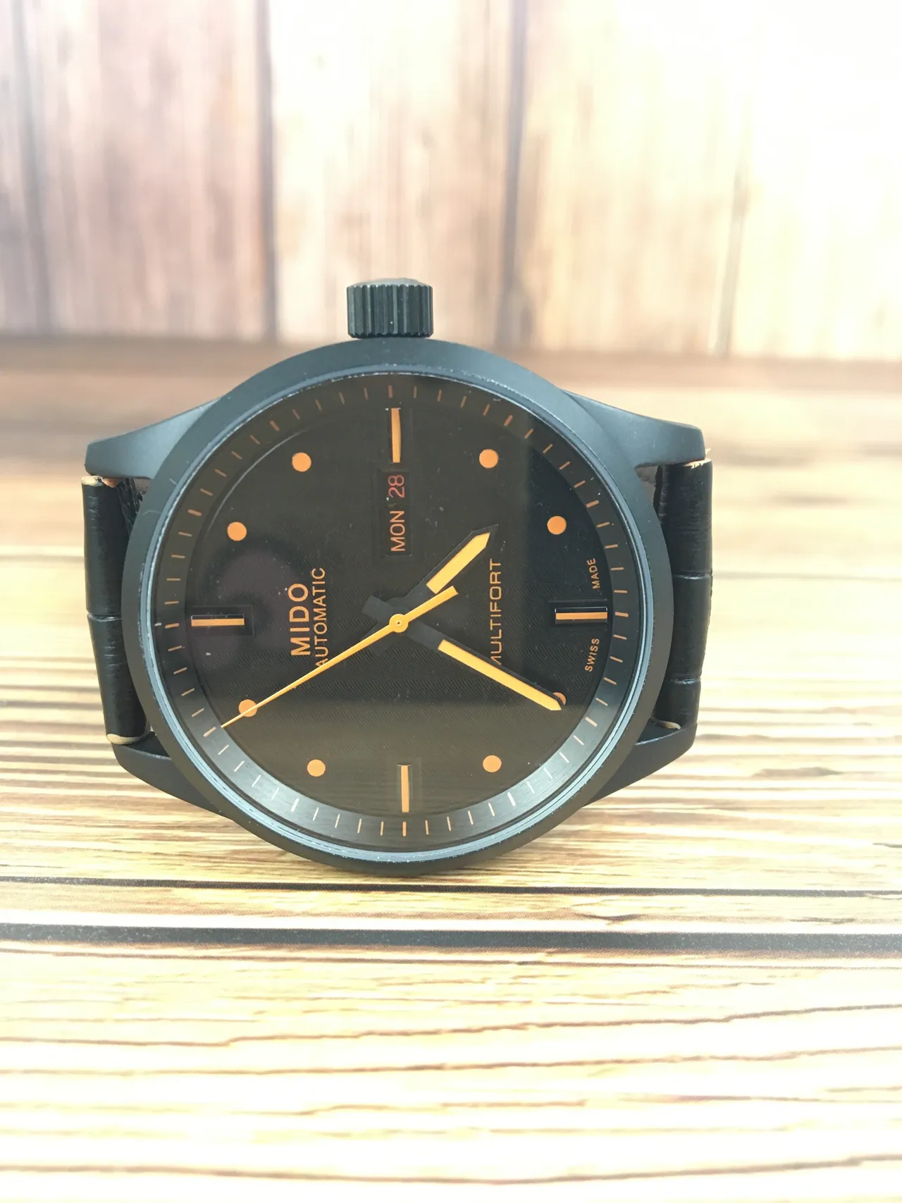 Mido Multifort Black Brown PVD Case Dark Dial Mechanical Watch 3