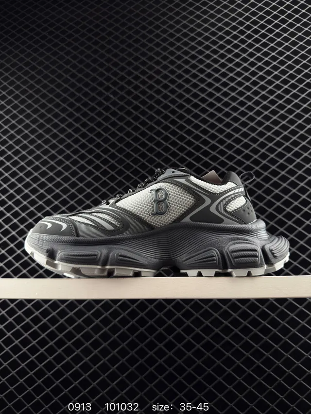 MLB Cyber Daddy Shoes Gray Black Chunky Sneakers 4