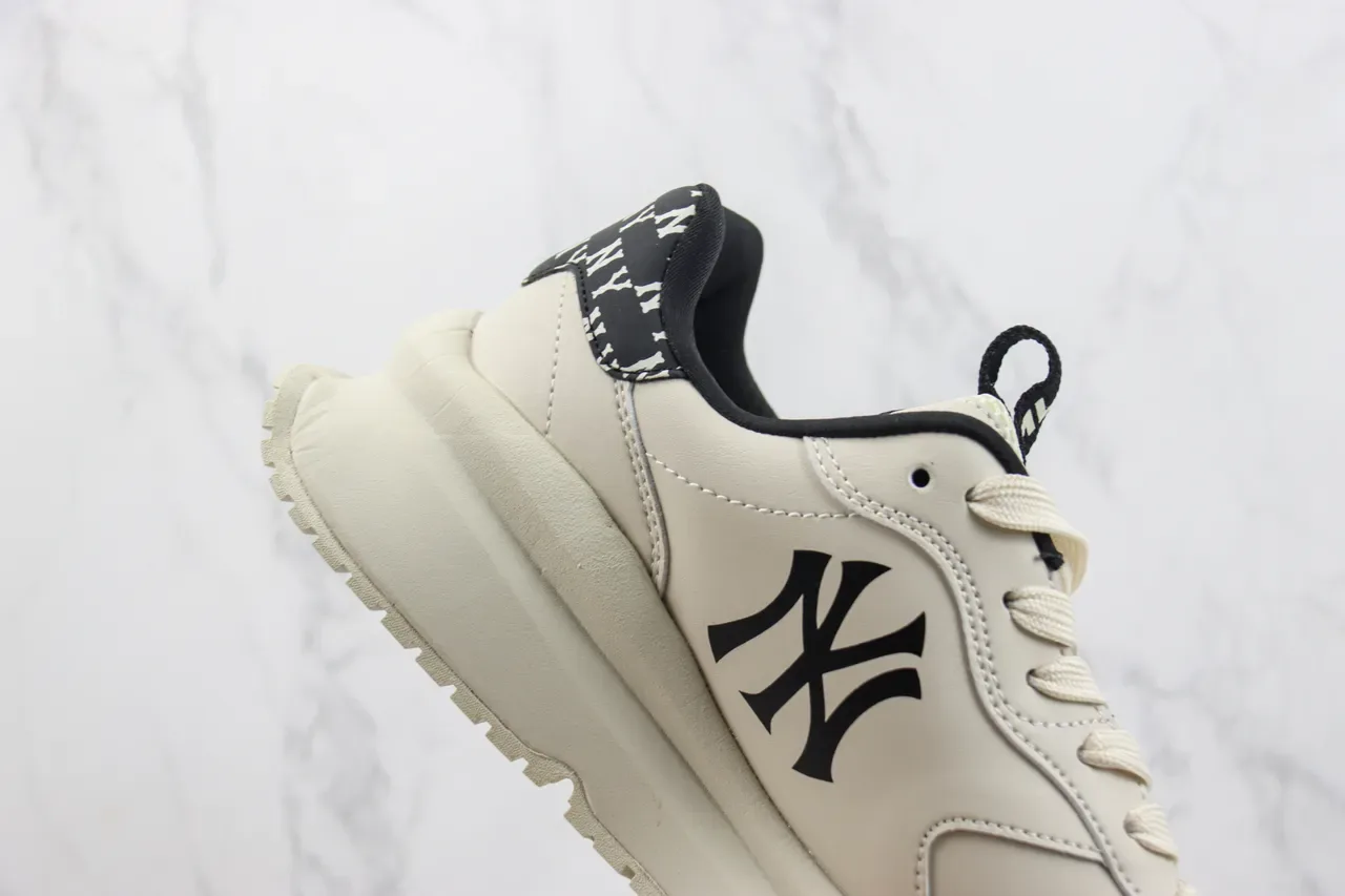 MLB Interlocking NY Logo Beige Lifestyle Sneaker 5