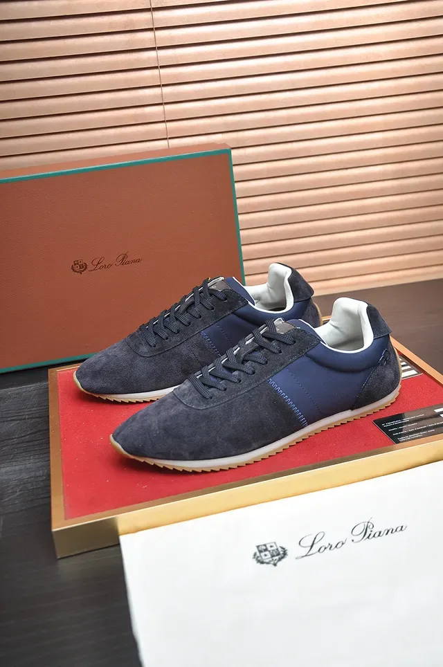 Navy and Charcoal Suede Low-Top Lifestyle Sneaker 4