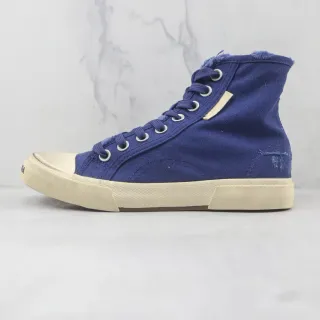 Zapatillas Navy Beige high-top con upper de lona