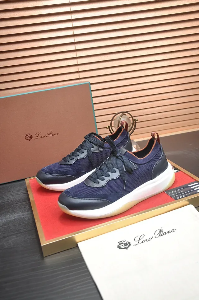 Navy Black Mesh-and-Synthetic Upper Sculpted Platform Sole Lifestyle Sneakers 4