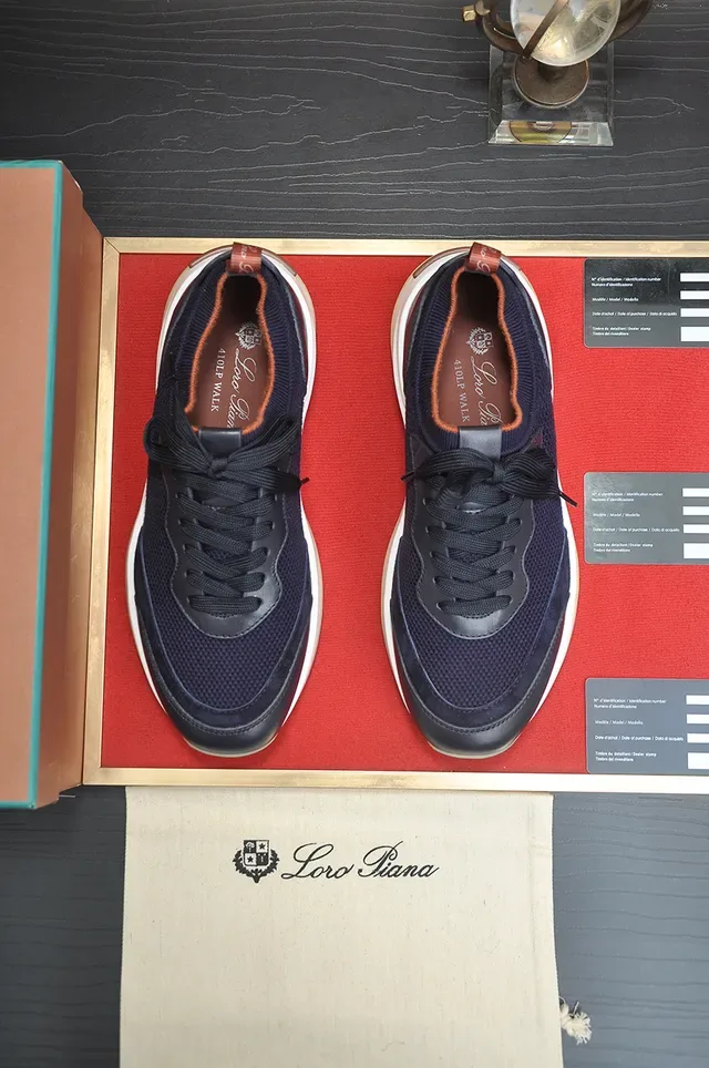 Navy Black Mesh-and-Synthetic Upper Sculpted Platform Sole Lifestyle Sneakers 5