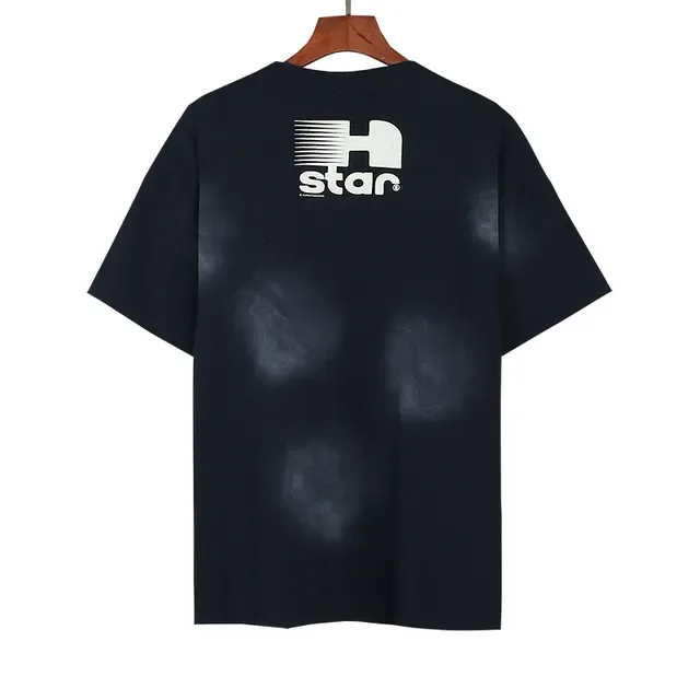 Navy White Oversized Fit Graphic-Print Front And Back T-Shirt 6