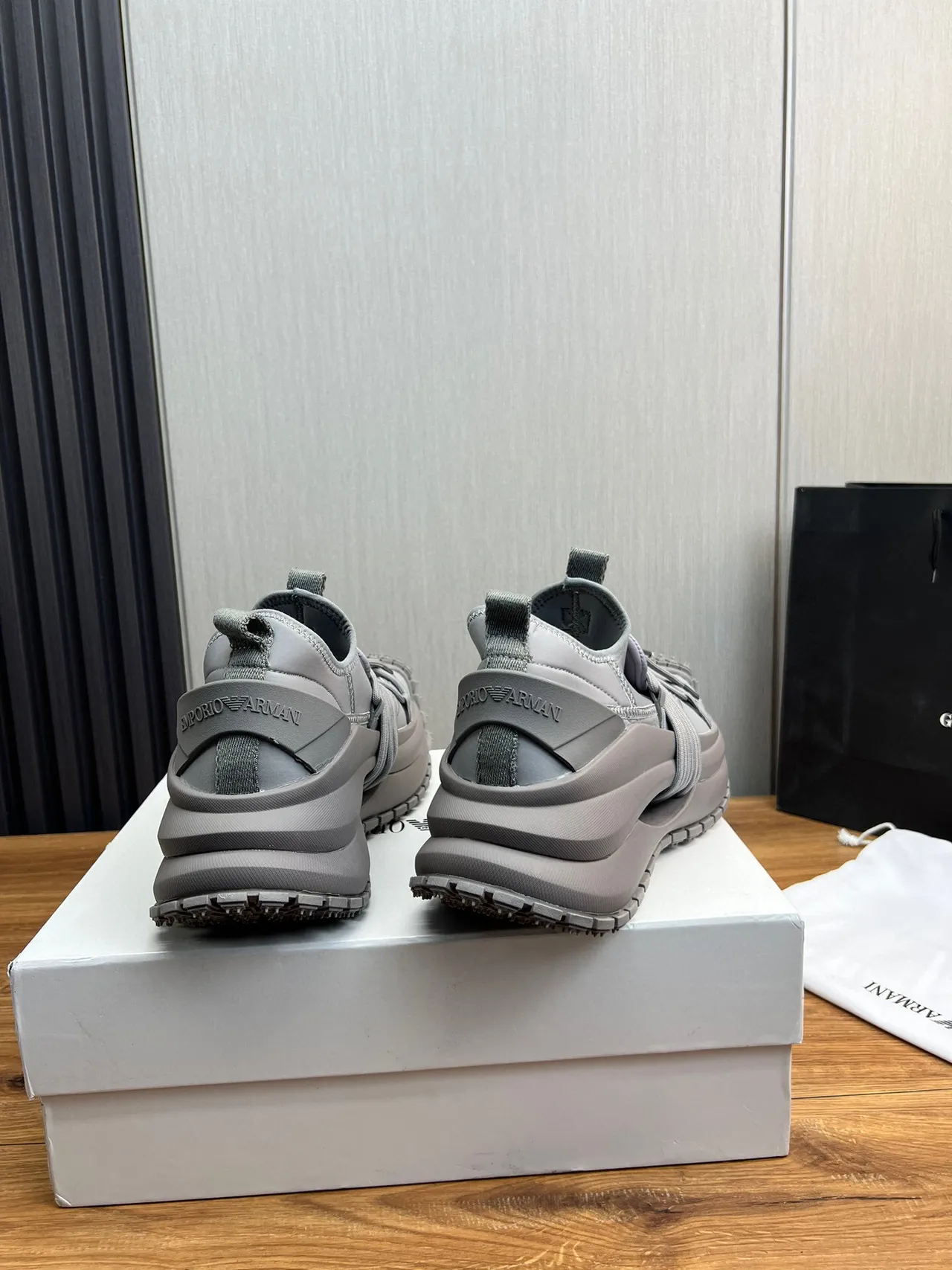 Off-White Cream and Black Open-Toe Cage Chunky Sneaker 14