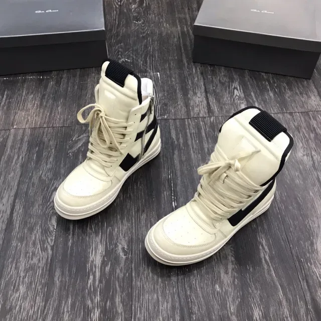 Off-White Cream and Black Panelled High-Top Lifestyle Sneaker 9