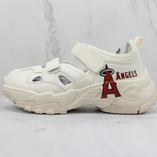 Off-White Cream Los Angeles Angels Logo Sandales chunky de plateforme casual