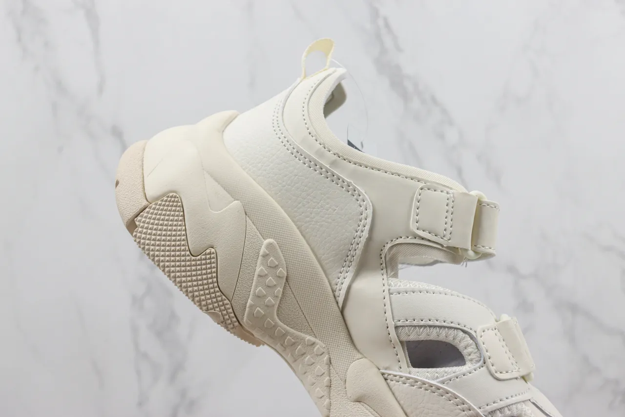 Off-White Cream Los Angeles Angels Logo Sandales chunky de plateforme casual 5