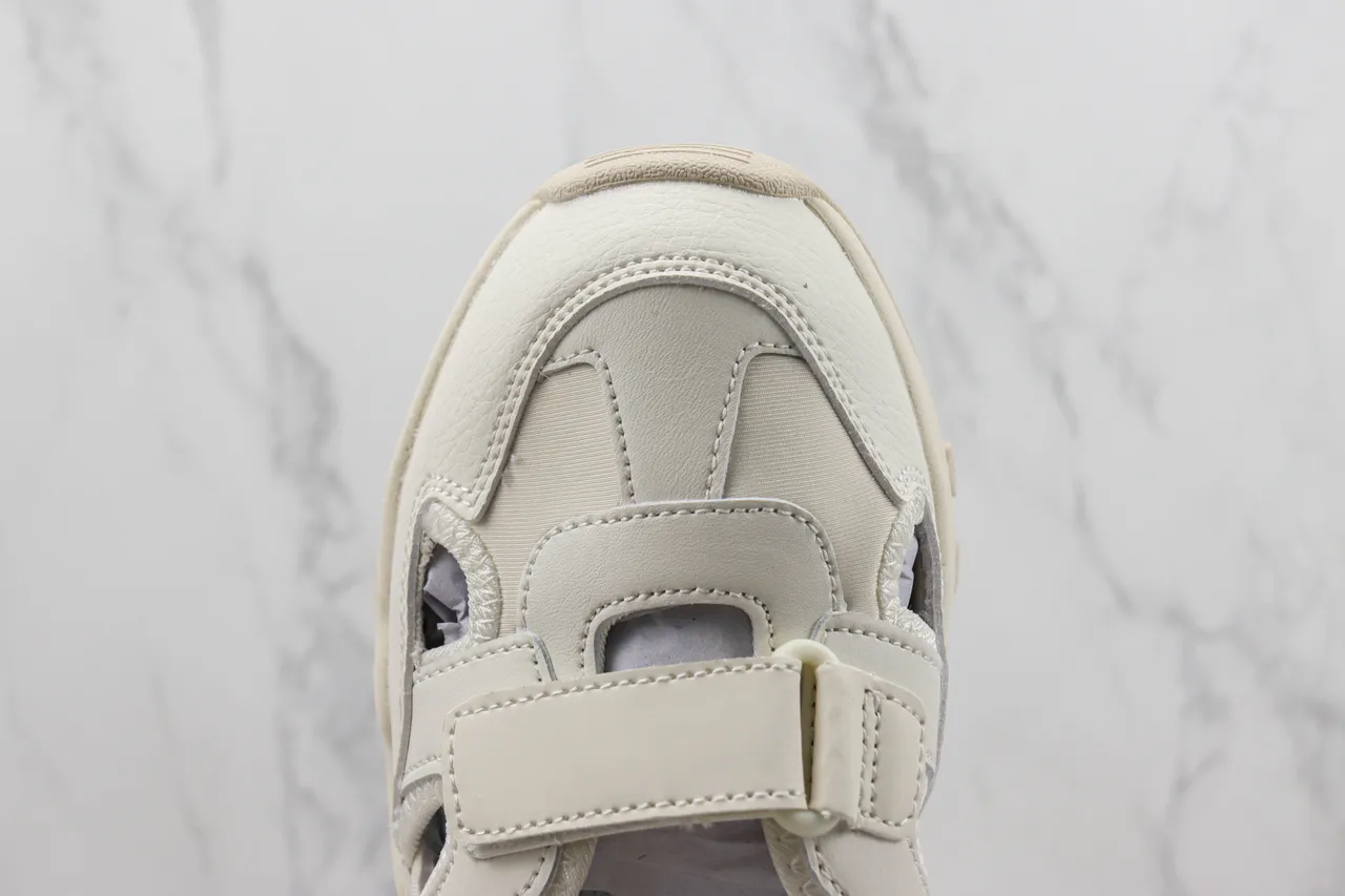 Off-White Cream Los Angeles Angels Logo Sandales chunky de plateforme casual 6