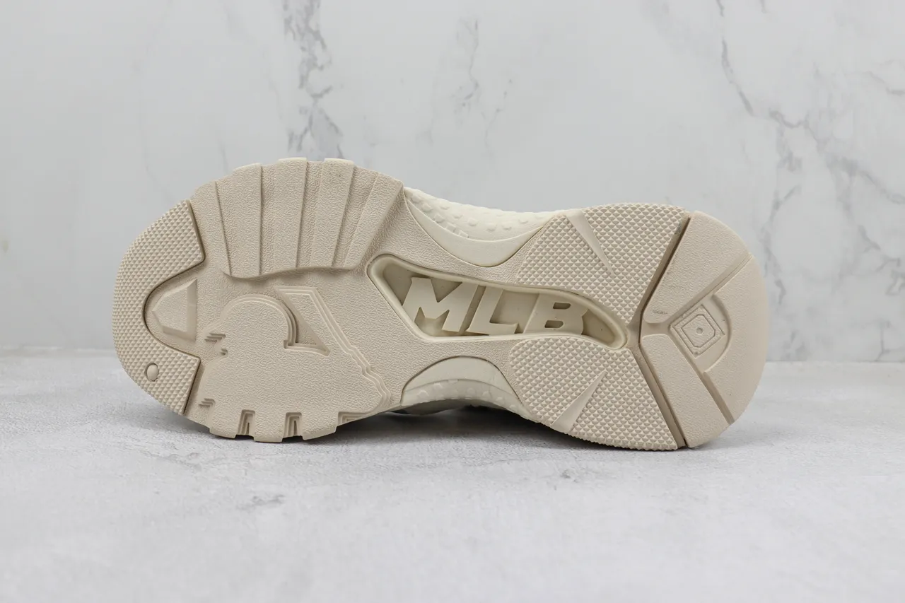 Off-White Cream Los Angeles Angels Logo Sandales chunky de plateforme casual 8