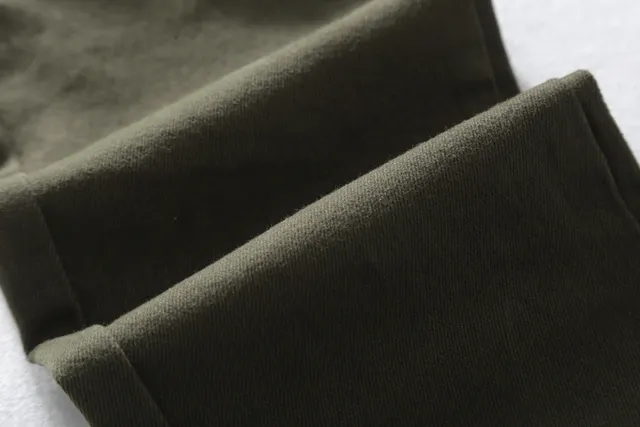 Olive Green Zippered Thigh Pocket Cargo Pants 3