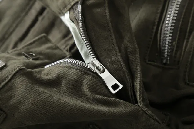 Olive Green Zippered Thigh Pocket Cargo Pants 5