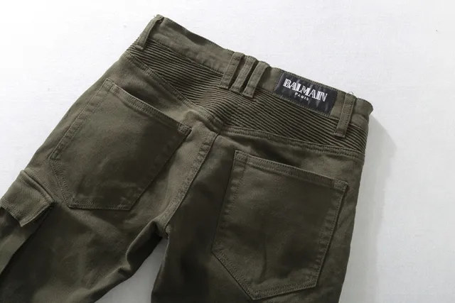 Olive Green Zippered Thigh Pocket Cargo Pants 9