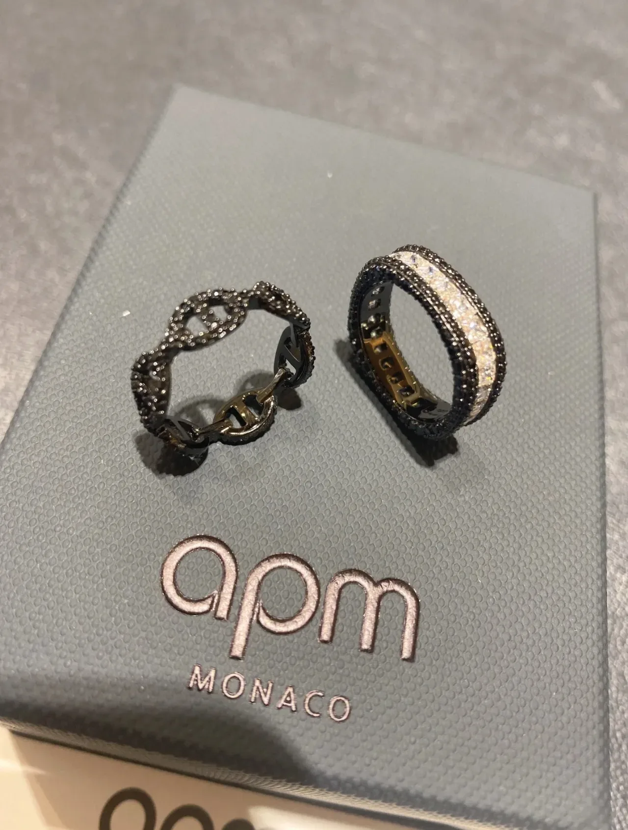 Ornate Black Twisted Design Ring 6