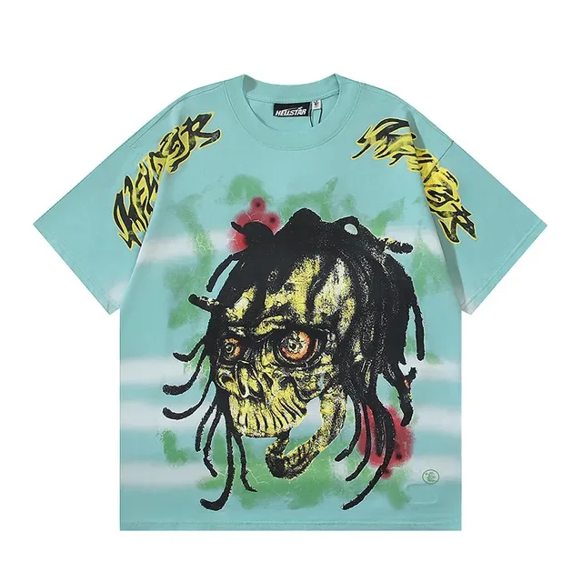 Oversized Double-Sided Graphic Skull and 'Path To Paradise' Print T-Shirt 2