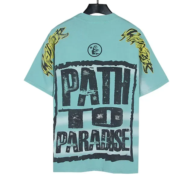 Oversized Double-Sided Graphic Skull and 'Path To Paradise' Print T-Shirt 6