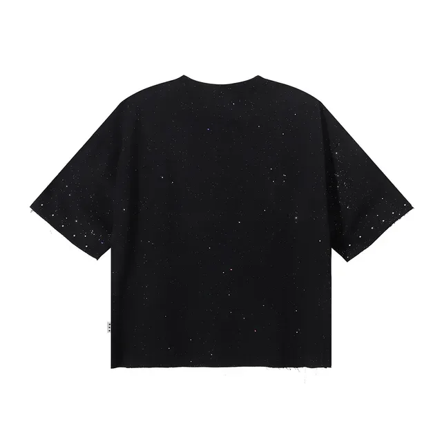 Oversized Graphic Print Speckled T-Shirt 4