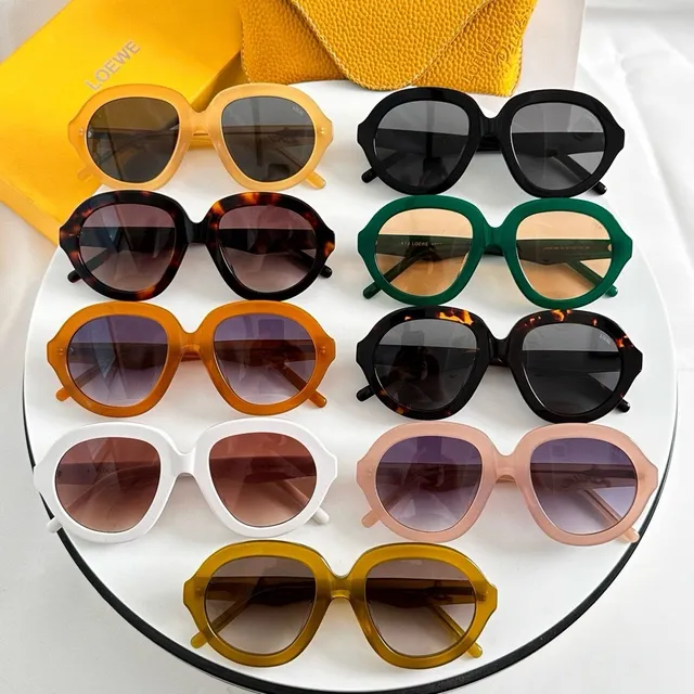 Oversized Round Black Acetate Sunglasses 2