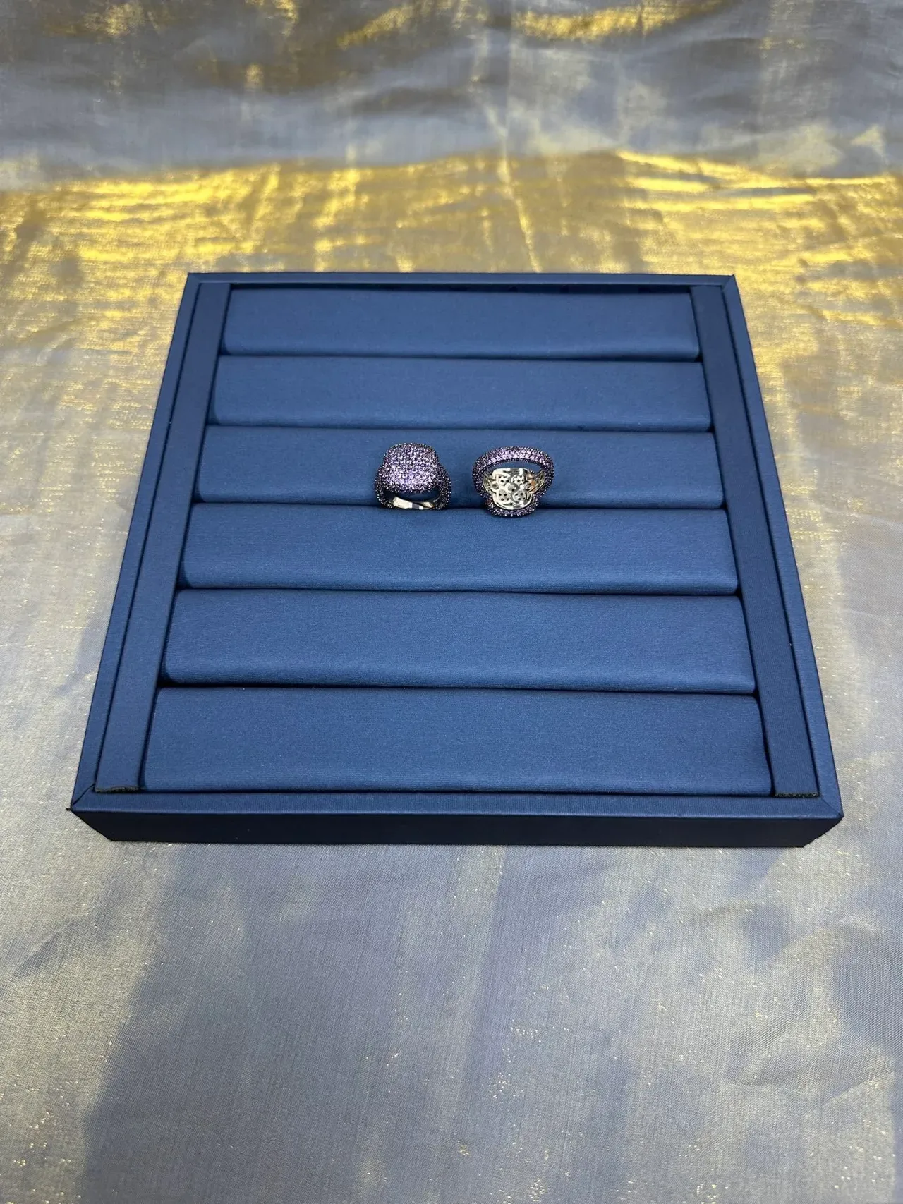 Pavé-Set Cushion-Shaped Statement Ring 6