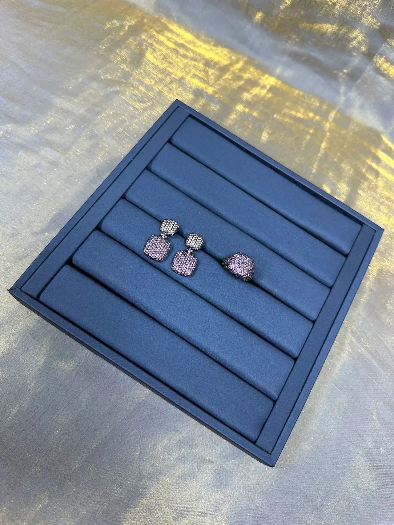 Pavé-Set Cushion-Shaped Statement Ring 7