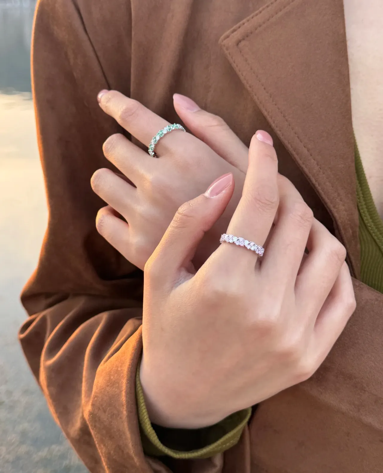 Pavé-Set Multi-Stone Eternity Band Ring 3