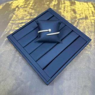سوار بنجل صلب لؤلؤ وكريستال بيڤيه