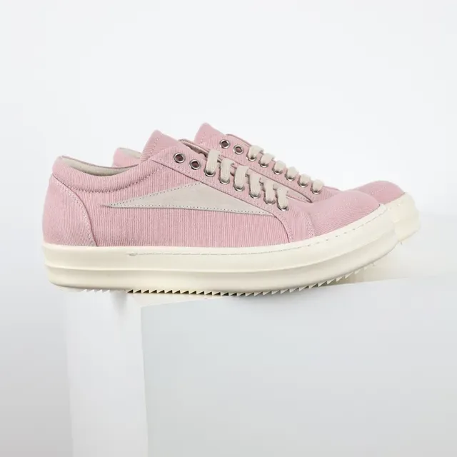 Pink Beige Canvas Upper Platform Sole Sneakers 3