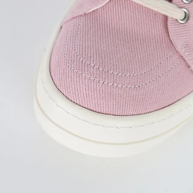 Pink Beige Canvas Upper Platform Sole Sneakers 5