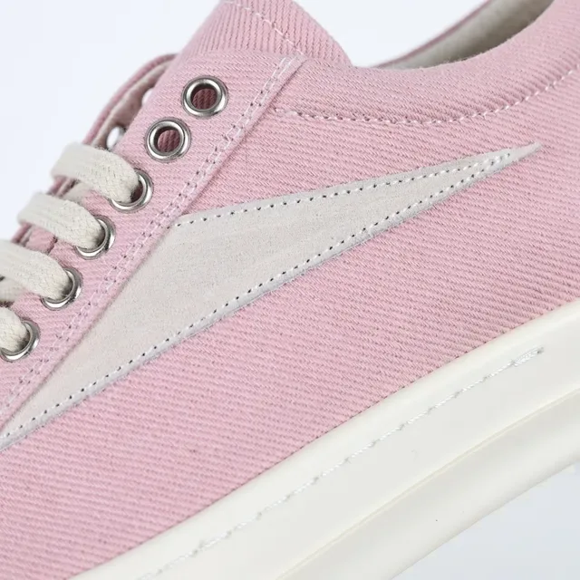 Pink Beige Canvas Upper Platform Sole Sneakers 6