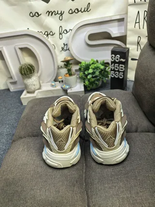 Pink Blue Oversized Layered Upper Sculpted Wavy Midsole Chunky Sneakers 18