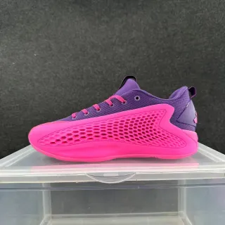 حذاء رياضي وردي وبنفسجي مع midsole sculpted honeycomb-mesh و upper knit