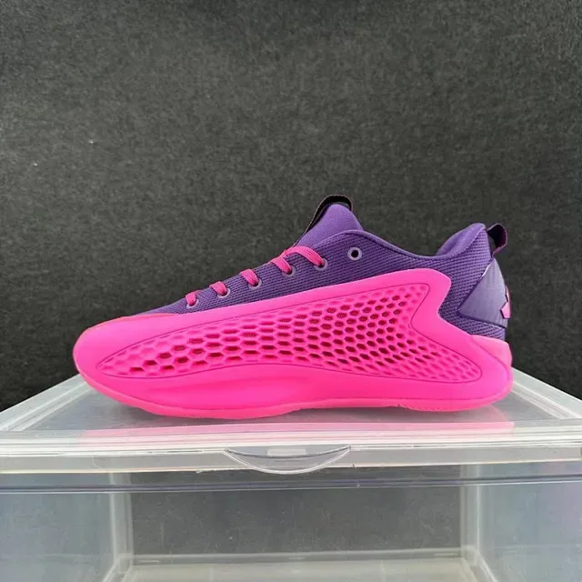 Pink Purple Sculpted Honeycomb-Mesh Midsole Knit Upper Sneakers 2