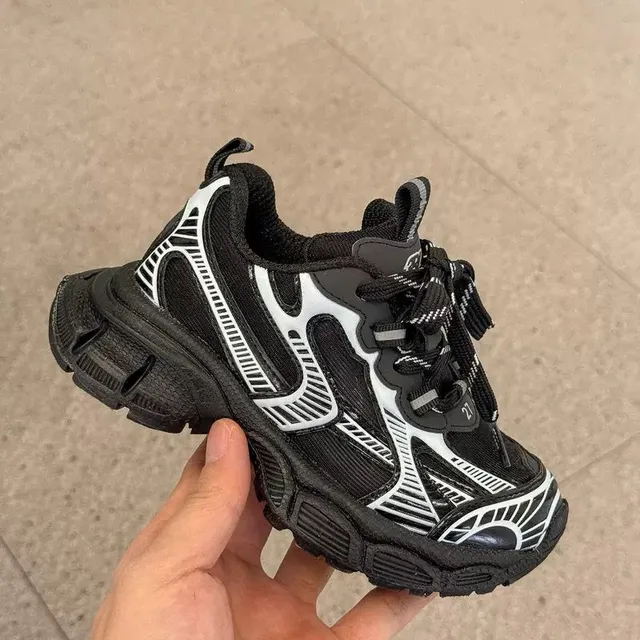 Pink Silver Oversized Silhouette Sculpted Sole Chunky Sneakers 8