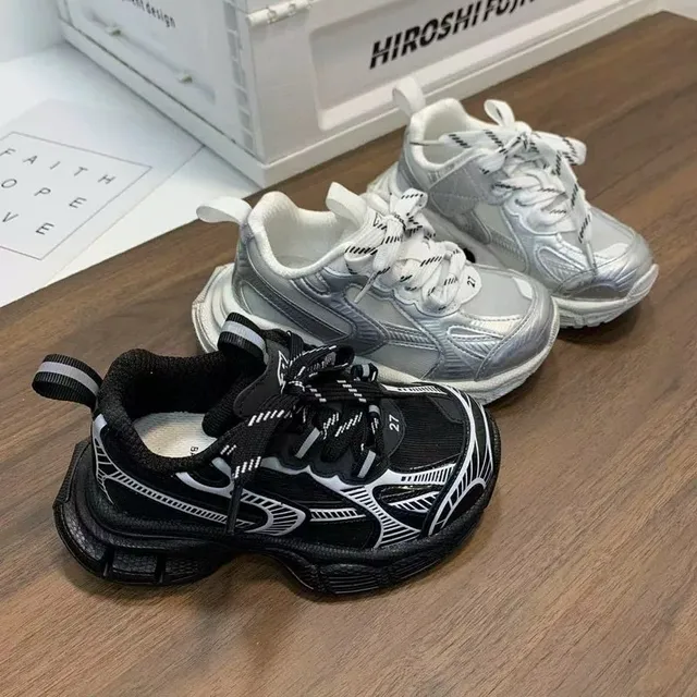 Pink Silver Oversized Silhouette Sculpted Sole Chunky Sneakers 15