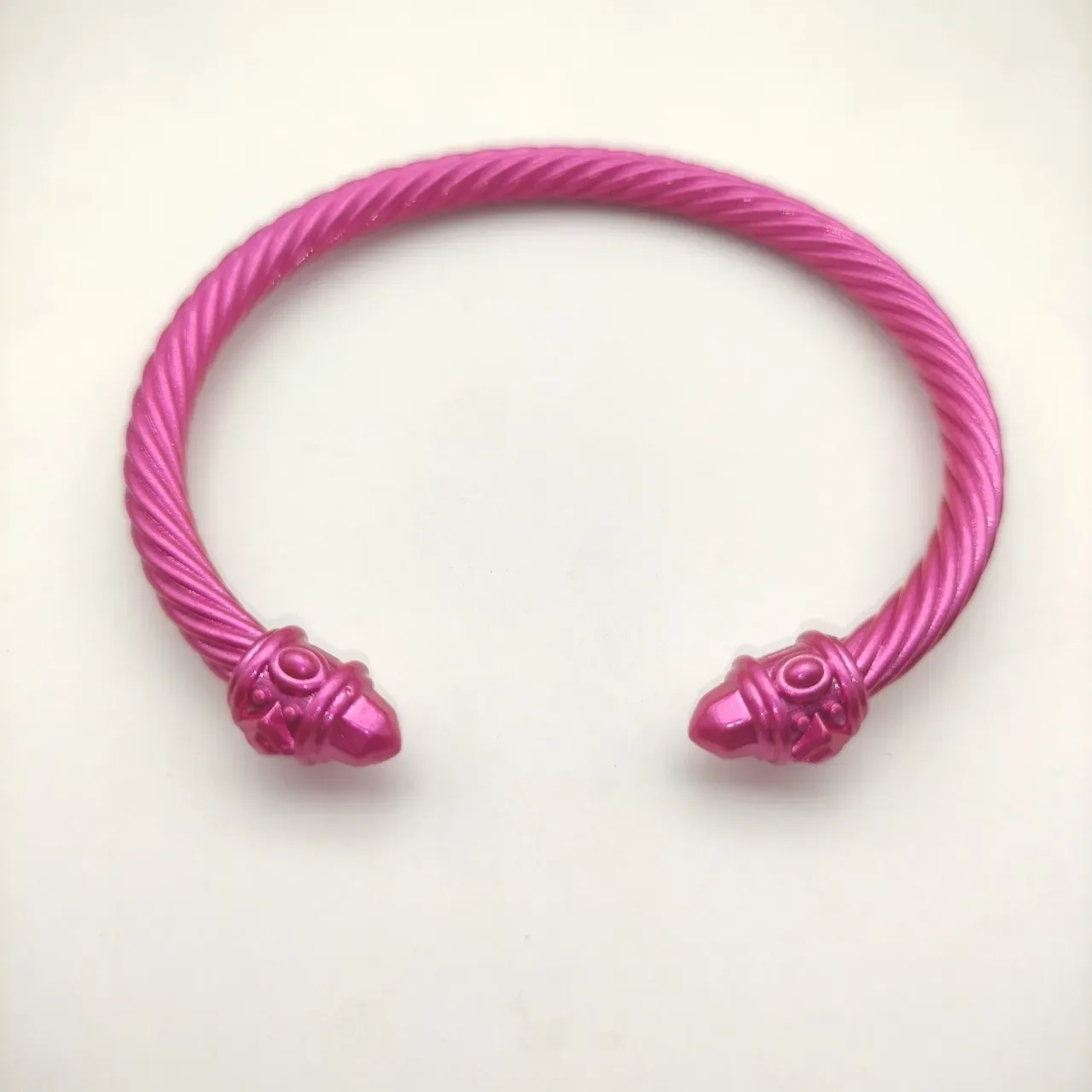 Pink Twisted Cable Open Cuff Jewelry 5